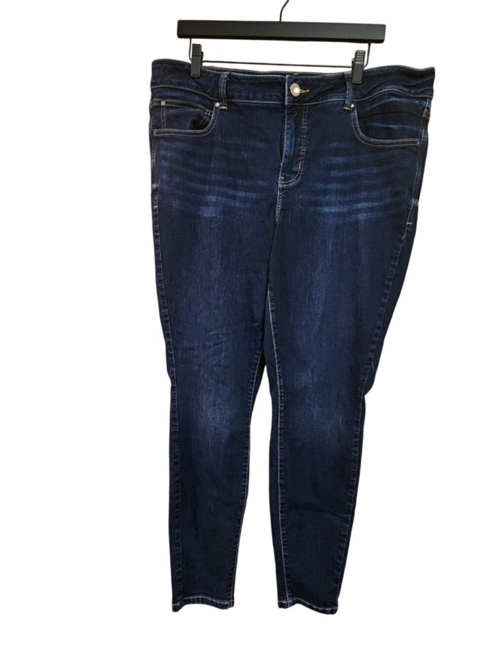 Womens Everflex Dark Wash High Rise super Skinny Jeans Size 18W